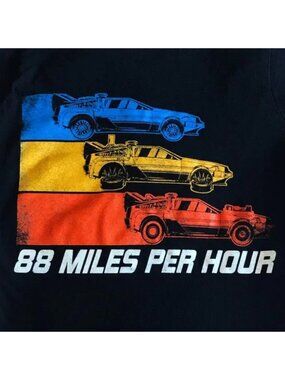 🧿 3 for $33 🧿 Back to the Future 88 MPH Graphic Tee Womens S Black